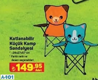 KATLANABİLİR KÜÇÜK KAMP SANDALYESİ